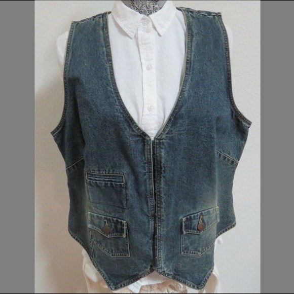denim suit vest